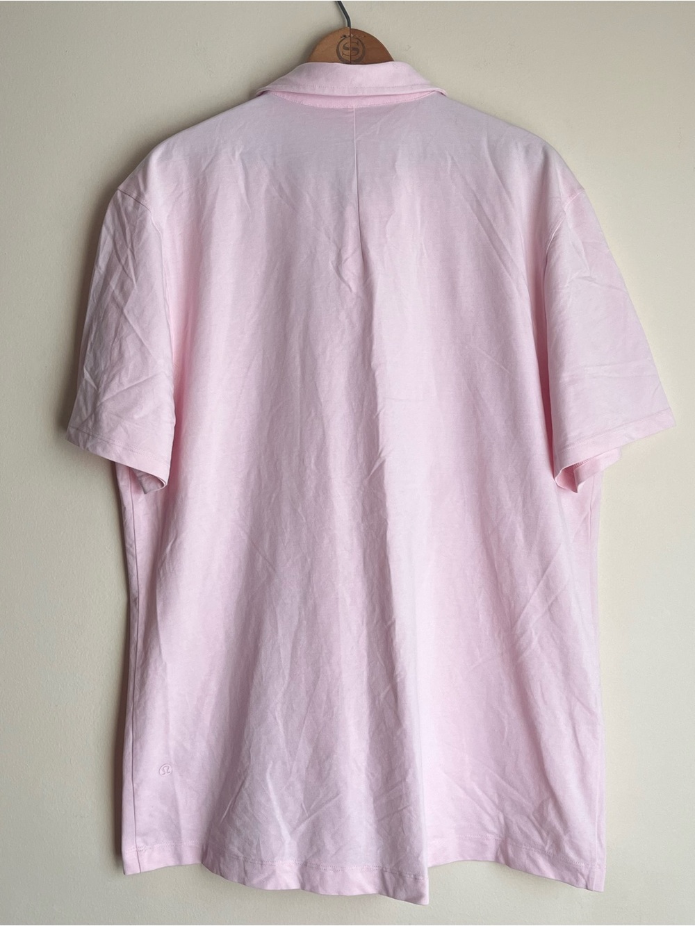 lululemon athletica Men's Evolution ShortSleeve Polo Light Pink Mens SizeXL NWOT - Picture 6 of 8